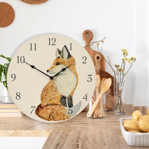 Fox Indoor Outdoor Wall Clock