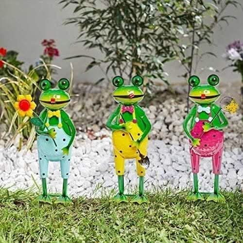 Novelty Metal Frog Stake Garden Ornament