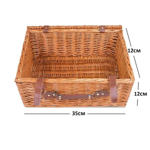 Wicker Hamper Basket with Leather Handle (DIY Gift Set)