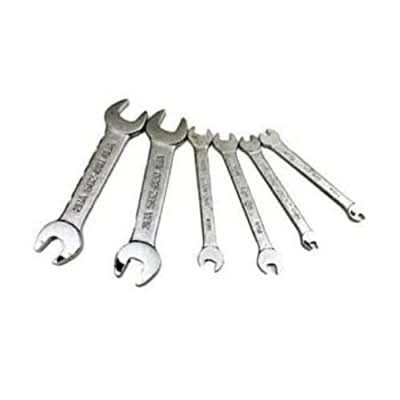 6pc Midget Spanner Set Precision Open Ended Midget 0BA - 11BA With Case