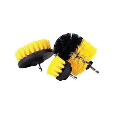 Drill Brush Kit Multipurpose Non-Scratch Nylon Bristles 3pc