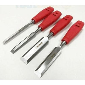 4pc Chisel Set Plastic Handle Precision Heat Treated Safety DIY Tool Equipment