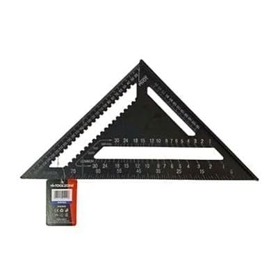 12" Roofer Square Black Aluminium Precision Marking Angle Measure Equipment