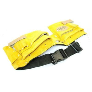 11 Pocket Double Leather Pouch DIY Tool Storage Building Holder Buckle Durable