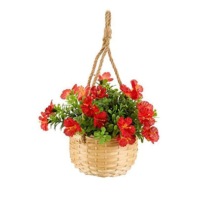 Red Hanging Flower Basket