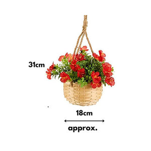 Red Hanging Flower Basket