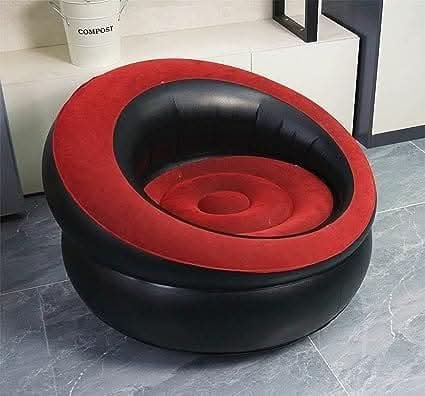 Black & Red Single Person Inflatable Chair