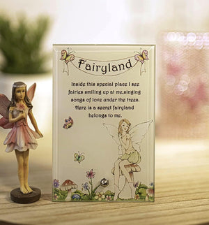 Free Standing Fairyland Plaque with Message