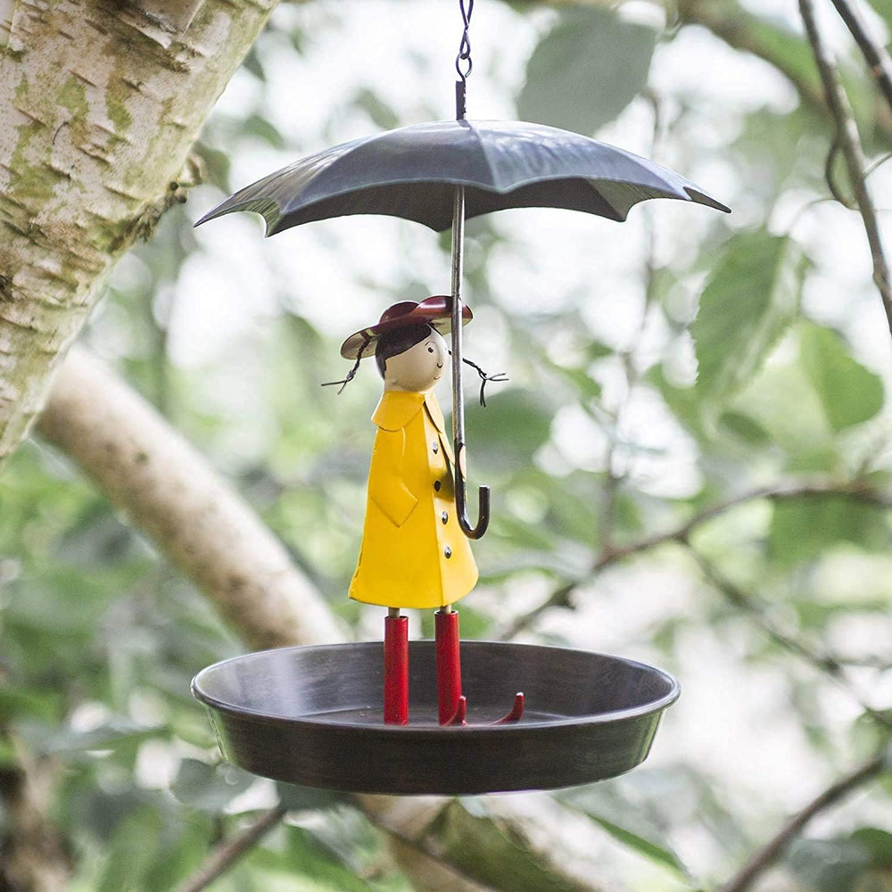 Iron umbrella girl Bird Feeder and 1kg seed