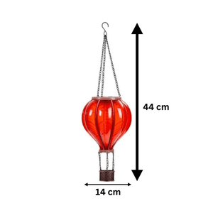 Cool Flame Balloon Fiesta Realistic Solar Powered Hanging Lantern