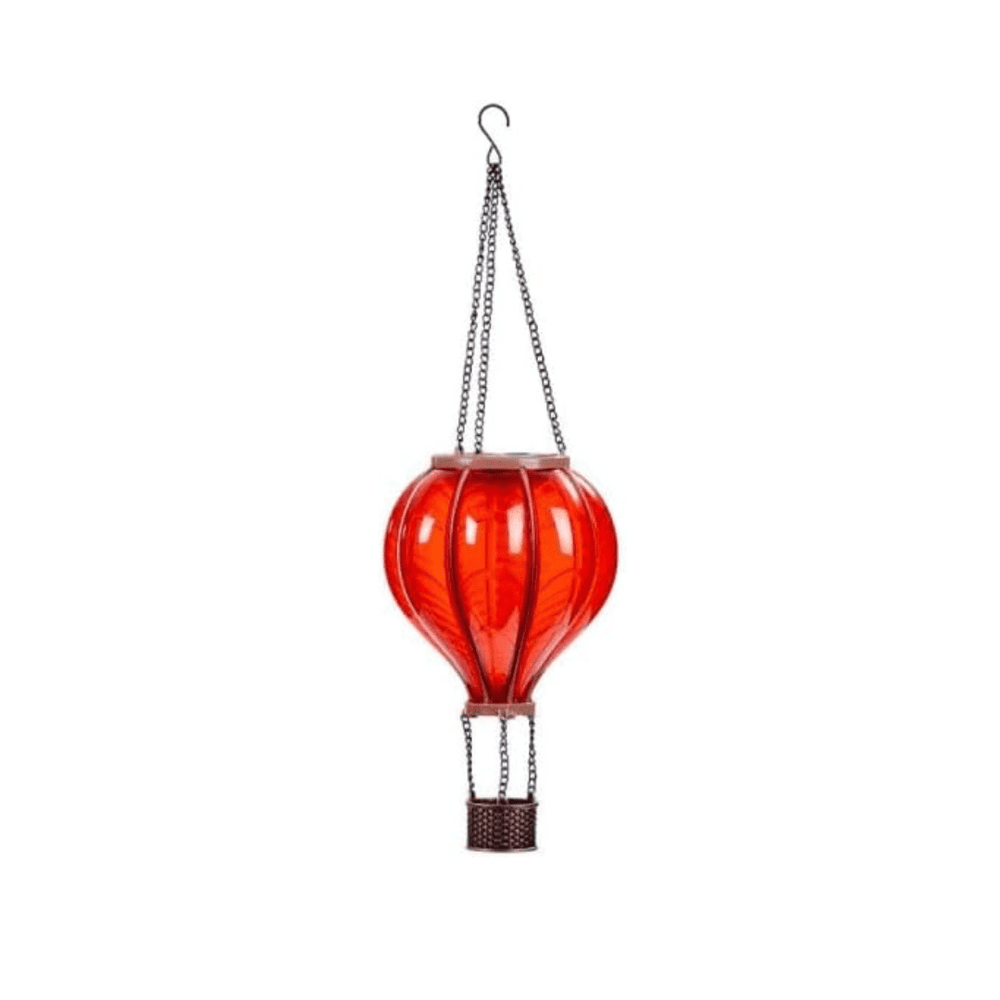 Cool Flame Balloon Fiesta Realistic Solar Powered Hanging Lantern