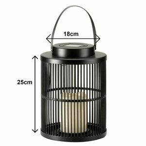 Black Plastic Solar Powered Lantern