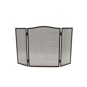 Premium Foldable Three Panel Black Fire Screen