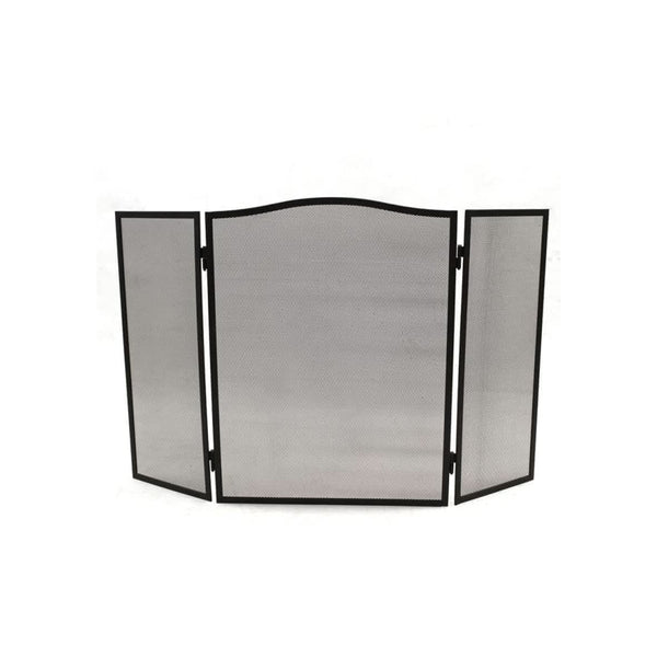 Premium Foldable Three Panel Black Fire Screen