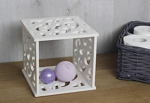 Wall Mounted Cube Storage Cabinet White