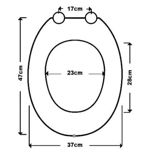 18" Standard Traditional Wooden MDF Toilet Seat - Antique Pine