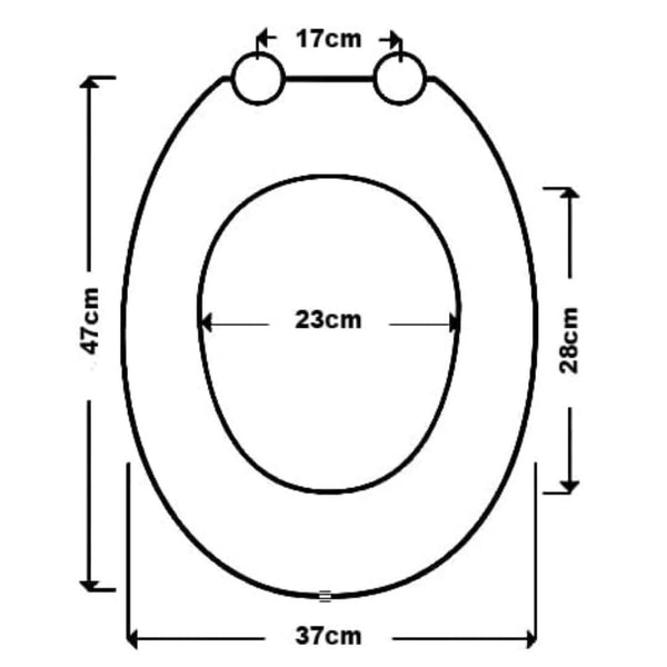 18" Standard Traditional Wooden MDF Toilet Seat - Antique Pine