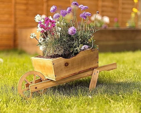 Woodland Wheelbarrow Planter Garden Ornament