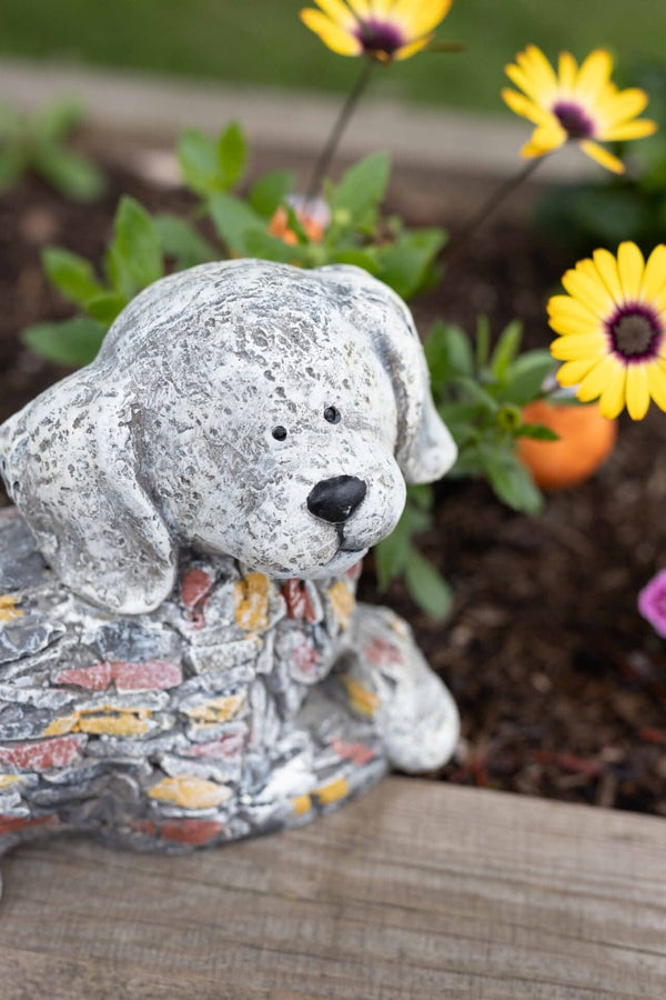 Stone Effect Dog Statue