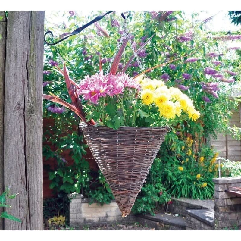 Dark-Rattan-Cone-Hanging-Basket-12-inch-3