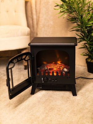 Black Electric Fireplace (1850W)