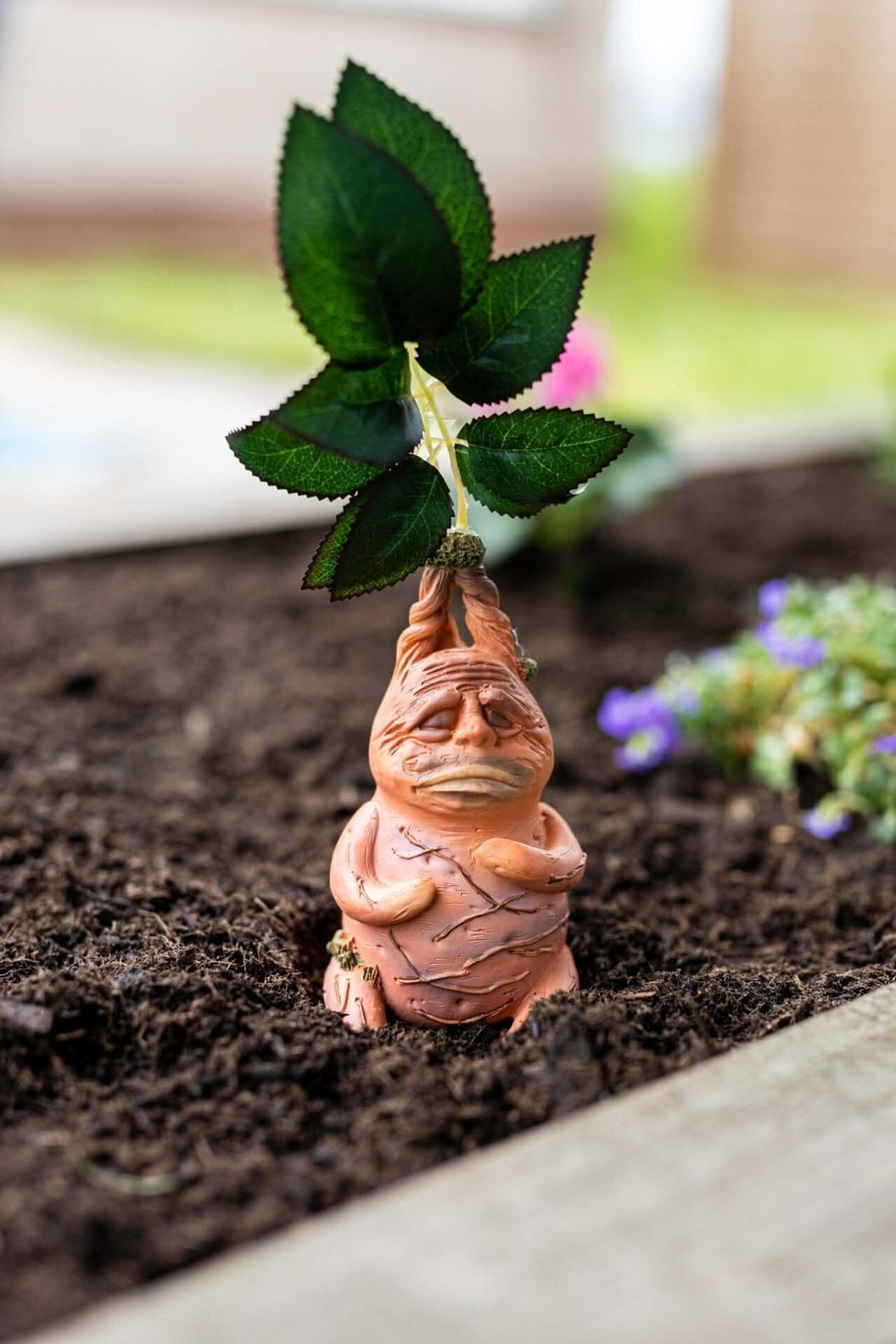 Sitting Mandrake Resin Garden Statue