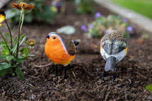 2pc Resin Robin Garden Ornaments