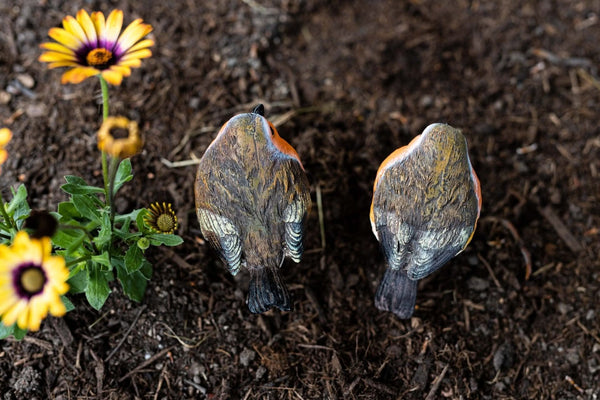 2pc Resin Robin Garden Ornaments