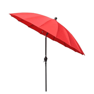 2.6m Large Metal Garden Patio Parasol - Red