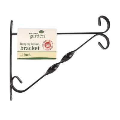 2x 10" Black Hanging Basket Wall Bracket