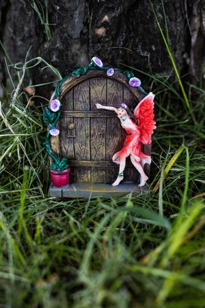 2x Miniature Sparkle Fairy Doors