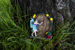 2x Miniature Sparkle Fairy Doors