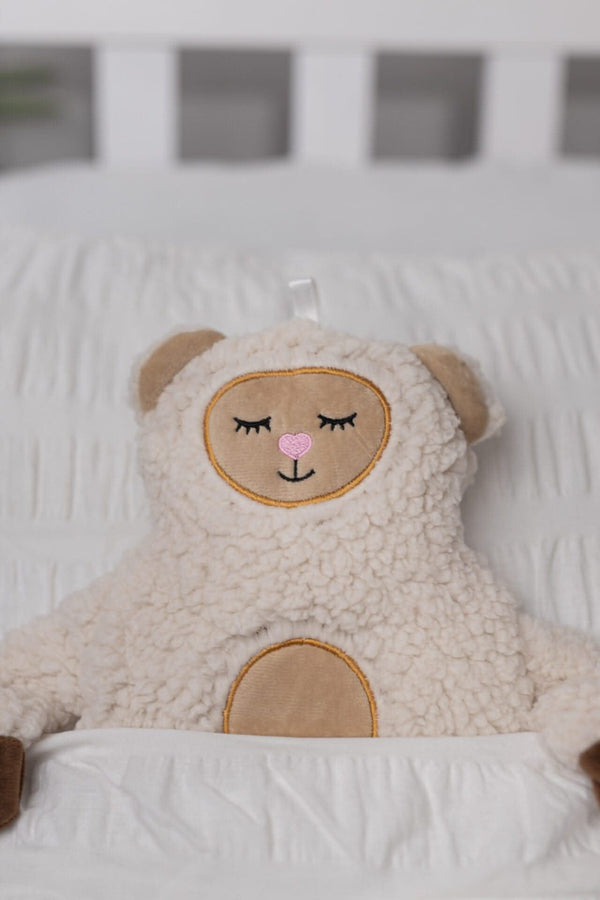 1L Sheep Hot Water Bottle Heater with Soft Plush Cover