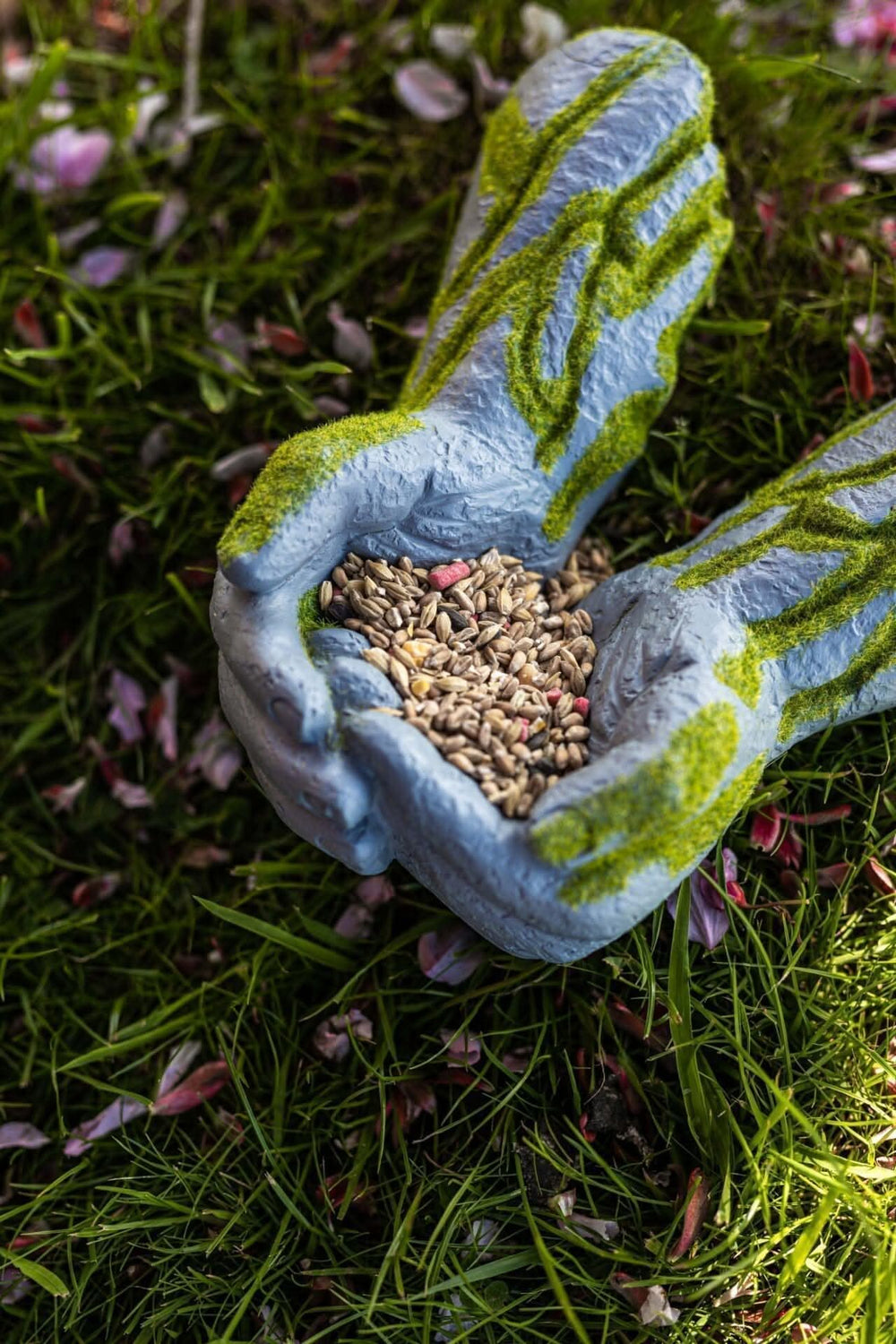 Giving Open Hands Wall Mounted Bird Feeder