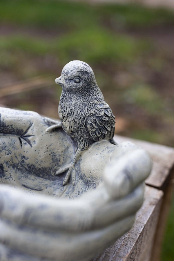 Decorative Stone Birdbath Bird In Hand Bird Feeder