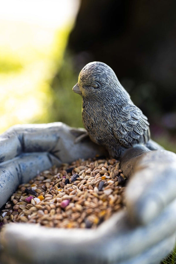 Decorative Stone Birdbath Bird In Hand Bird Feeder