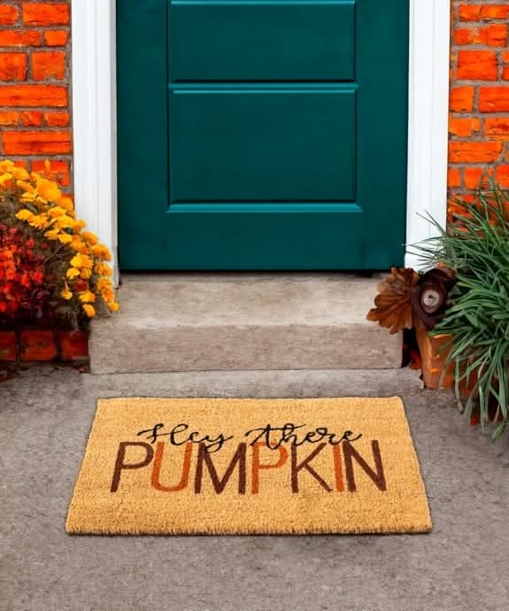 'Hey There Pumpkin' Halloween Coir Door mat