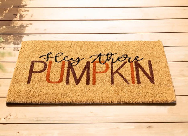 'Hey There Pumpkin' Halloween Coir Door mat