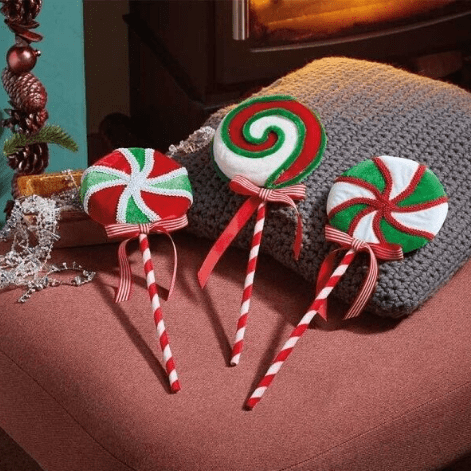 Christmas Lollipop Tree Ornament Set of 3