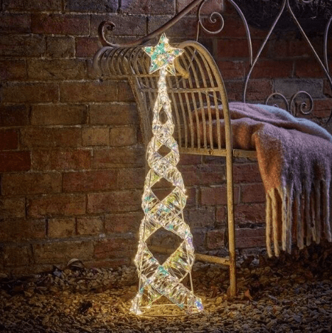 Christmas Cone Tree Decoration LED Light Up Obelisk Ornament