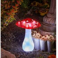 Magic Mushroom Outdoor Stake Light, 3Pk