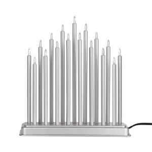 Silver Christmas Light Up Candle Bridge (17 Pipes)