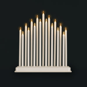 White Christmas Light Up Candle Bridge (17 Pipes)