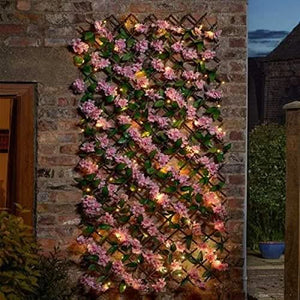 75 LED Solar In-Lit Pink Blossom Trellis 180 x 90 cm