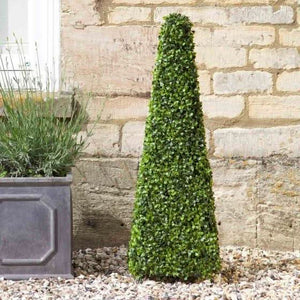 Artificial Topiary Boxwood Obelisk Tree - Two Pack