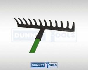 12 Teeth Garden Rake Soil Leaves Leaf Raker Carbon Steel With PVC Grip