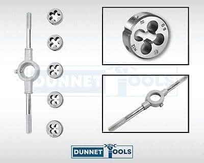 6Pc Die Set Metric with Wrench Hand Threading Tool Steel Threading Tool Set