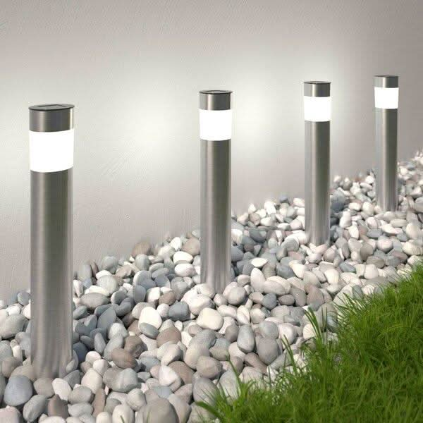 4PC Solar Bollard Pathway Lights