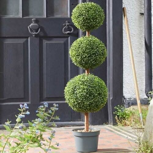 Faux Trio Topiary Tree