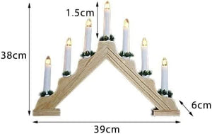 Traditional Wooden Christmas Candle Bridge Light Arch